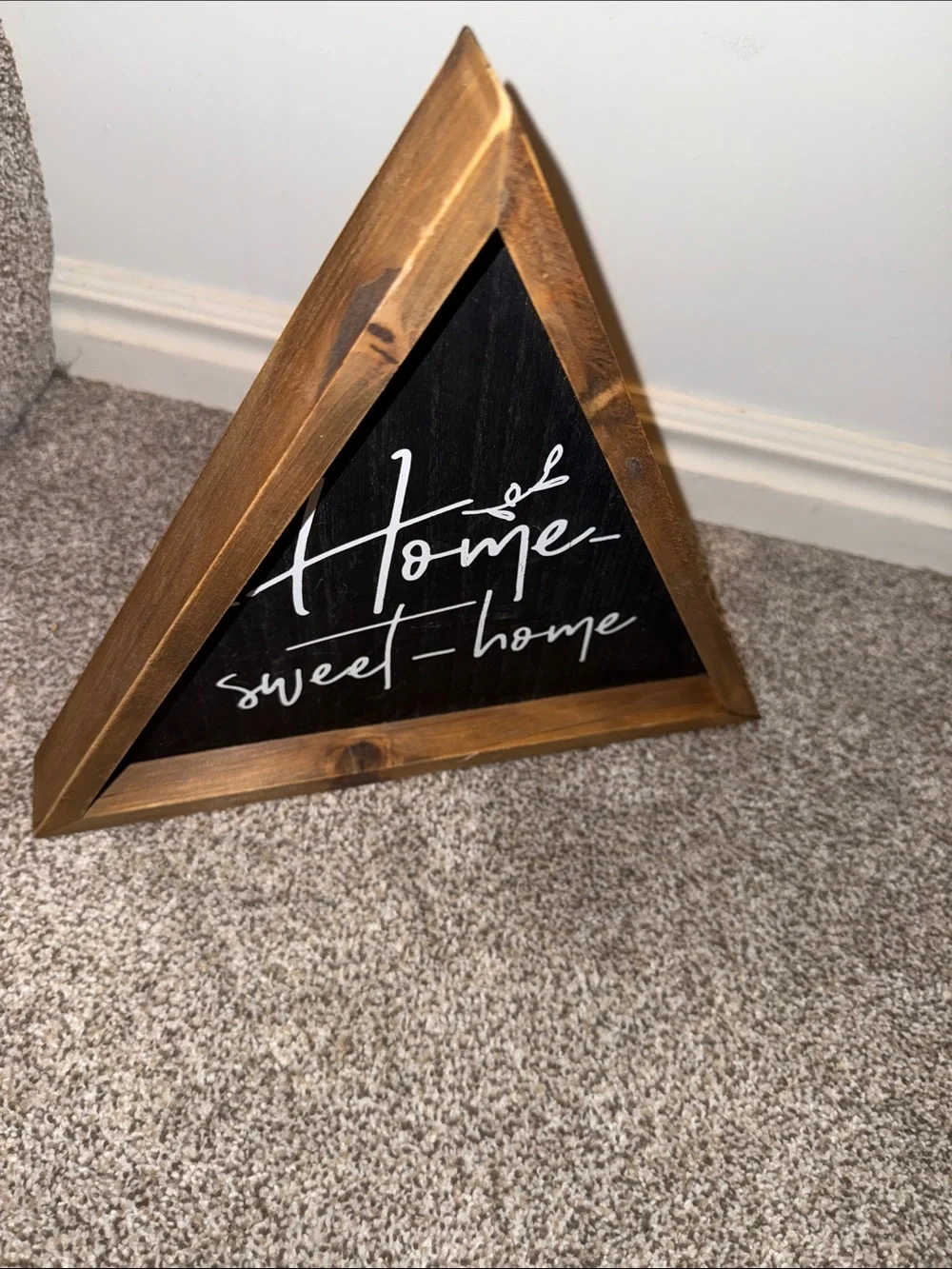 🏖️ 10 items for $20☀️ Home Sweet Home Triangle Wall Sign - Black and Brown